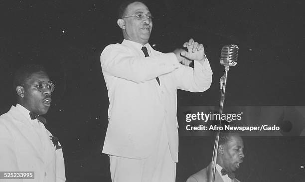 Christian evangelist, faith healer, television personality and entrepreneur Lightfoot Solomon Michaux, October 2, 1943.