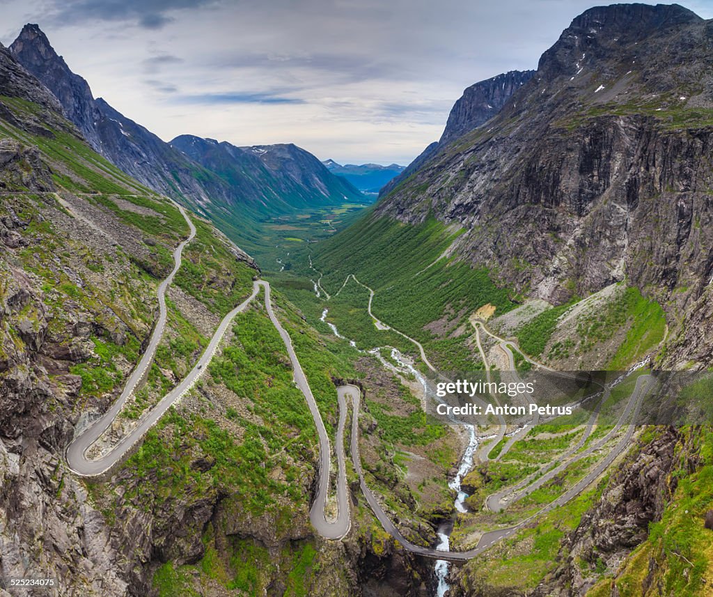 The famous mountainroad Trollstigen in Norway