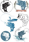 Icons  fish bass