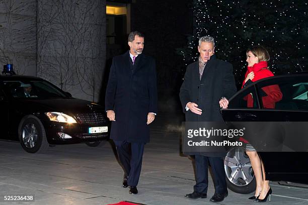 King Philip VI. And Queen Letizia of Spain are received by the German Chancellor Angela Merkel at the German Chancellery during the visit to Berlin,...
