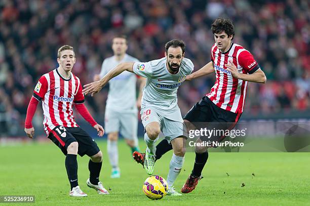 Juanfran in the match between Athletic Bilbao and Athletico Madrid, for Week 16 of the spanish Liga BBVA played at the San Mames, December 21, 2014....