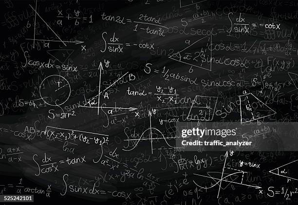 mathematik hintergrund - chalk board background stock-grafiken, -clipart, -cartoons und -symbole