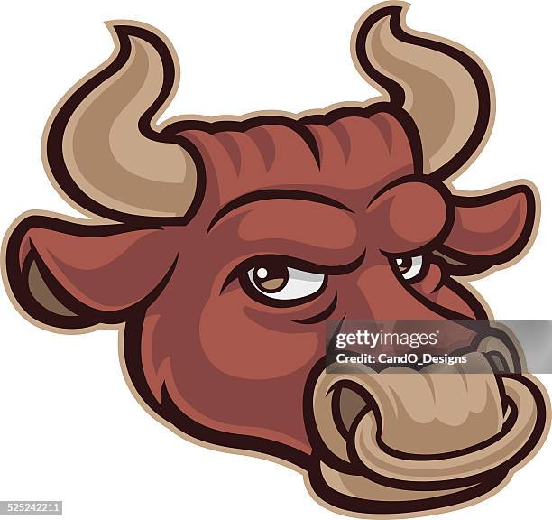 bull kopf - wasserbüffel stock-grafiken, -clipart, -cartoons und -symbole