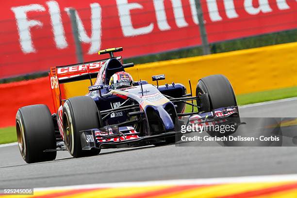 Formula One World Championship 2014, F1 Shell Belgian Grand Prix, Scuderia Torro Rosso driver Daniil Kvyat in action at the Spa-Francorchamps...