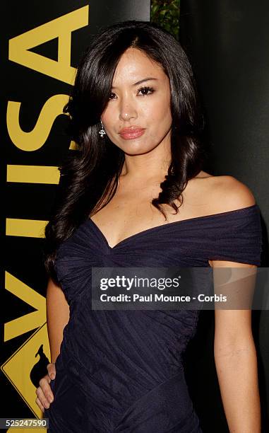 Stephanie Jacobson arrives on the red carpet at the 9th Annual G'Day USA Black Tie Gala.