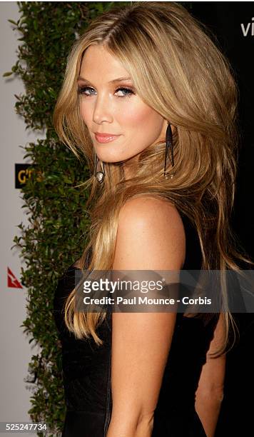 Delta Goodrem arrives on the red carpet at the 9th Annual G'Day USA Black Tie Gala.