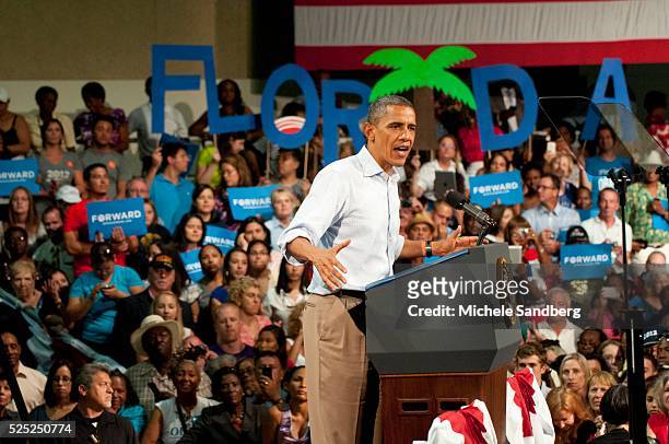 September 9 BARACK OBAMA. President Obama Campaigns In South Florida. The president discusses the choice in the election between moving forward with...