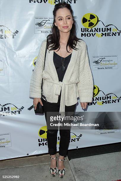 Actress Eliza Dushku attends "The Man Who Saved The World" premiere during the Atomic Age Cinema Fest at Raleigh Studios on April 27, 2016 in Los...