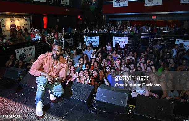 Jason DeRulo onstage during 97.3 Hits Session at Revolution on April 27, 2016 in Fort Lauderdale, Florida.