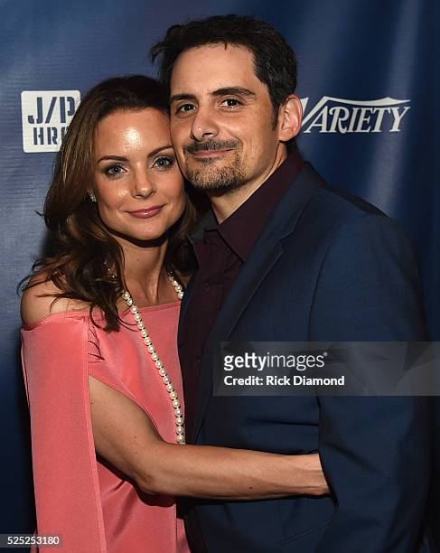 Actor Kimberly Williams-Paisley and Singer/Songwriter Brad Paisley attend the 1st Annual Nashville Shines for Haiti concert Hosted by Johnathon Arndt...