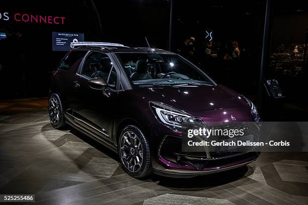 The Citroen DS3 Cabrio on display at the 86th Geneva International Motorshow at Palexpo in Switzerland, March 2, 2016.