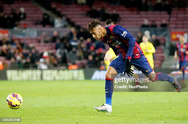 Febrero- SPAIN: Neymar Jr. In the match beetween FC Barcelona and Vllarreal, fot the week 21 of the sanish league, played at the Camp Nou, february...