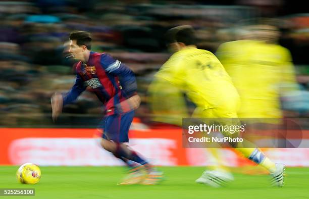 Febrero- SPAIN: Leo Messi in the match beetween FC Barcelona and Vllarreal, fot the week 21 of the sanish league, played at the Camp Nou, february 01...