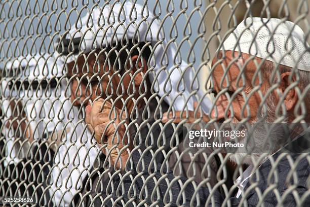 Palestinians take part in a protest against the planned visit of French President Francois Hollande to Jerusalem, in Rafah in the southern Gaza...