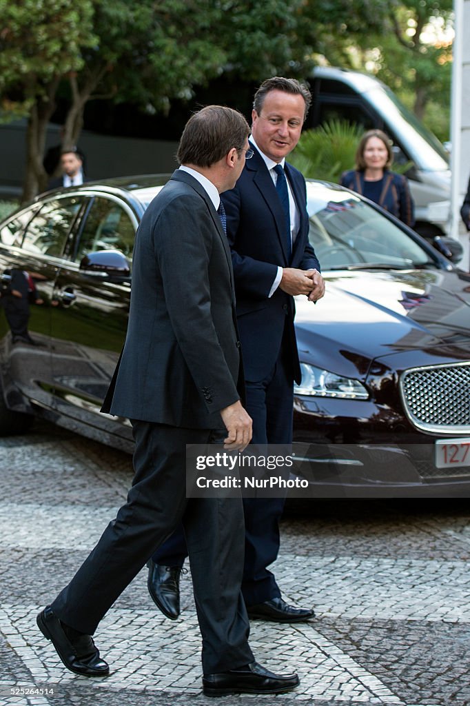 Lisbon: Meeting between the Portuguese PM and his British counterpart, David Cameron