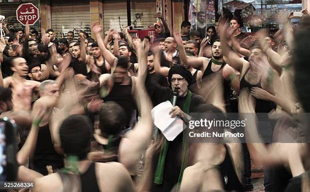 Bahrain , Manama - Shia'a muslims taking a part in the 8th of Muharram which holds the death of AlQassim , AlQassim was the son of the Imam, Hasan...