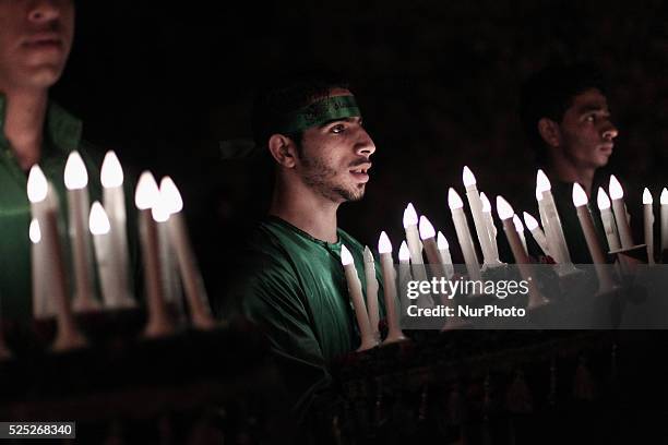 Bahrain , Manama - Shia'a muslims taking a part in the 8th of Muharram which holds the death of AlQassim , AlQassim was the son of the Imam, Hasan...