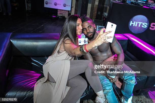 Miss Kimmy and Jason DeRulo onstage during 97.3 Hits Session at Revolution on April 27, 2016 in Fort Lauderdale, Florida.