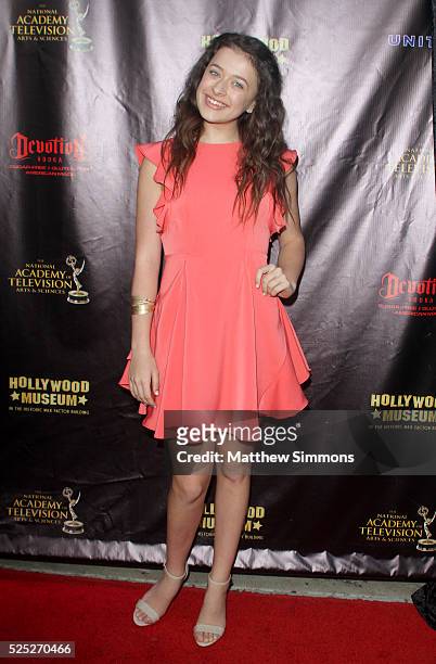 Actress Addison Holley attends the 2016 Daytime Emmy Awards Nominees Reception at The Hollywood Museum on April 27, 2016 in Hollywood, California.