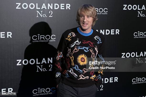 Owen Wilson attends the Madrid Fan Screening of the Paramount Pictures film 'Zoolander No. 2' at the Capitol Theater on February 1, 2016 in Madrid,...