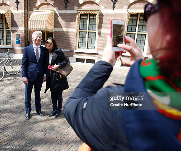 Minister of Internal Affairs Ronald Plasterk is seen leaving the ministers council on Friday in The Hague. Tourists from China asked to pose with the...