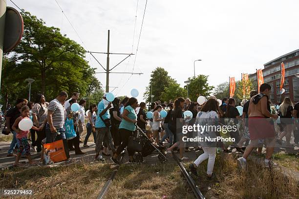 On 4th July 2015 in The Hauge, Netherlands, a silent march is organised for the death of Mitch Henriquez who died in police custody the previous...