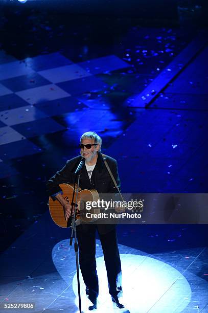 Cat Stevens attend the opening night of the 64rd Sanremo Song Festival at the Ariston Theatre on February 18, 2014 in Sanremo, Italy.