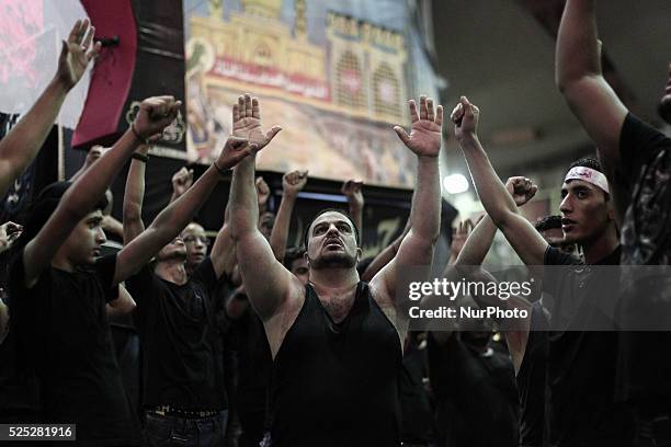 Bahrain , Manama - Shia'a muslims taking a part in the 8th of Muharram which holds the death of AlQassim , AlQassim was the son of the Imam, Hasan...