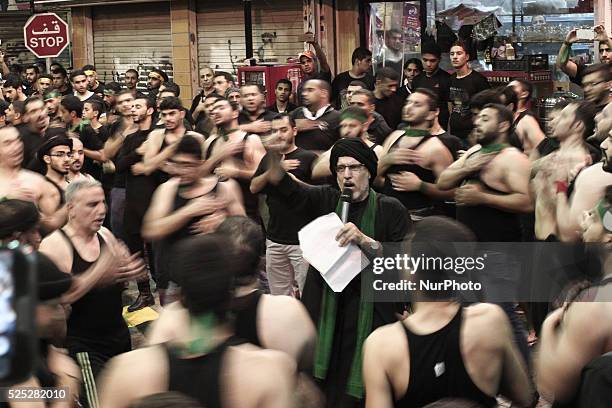 Bahrain , Manama - Shia'a muslims taking a part in the 8th of Muharram which holds the death of AlQassim , AlQassim was the son of the Imam, Hasan...