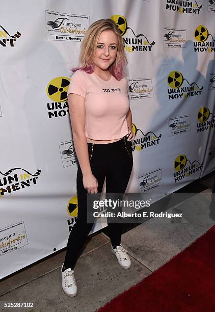 Recording artist Mahkenna attends the Atomic Age Cinema Fest Premiere of "The Man Who Saved The World" at Raleigh Studios on April 27, 2016 in Los...