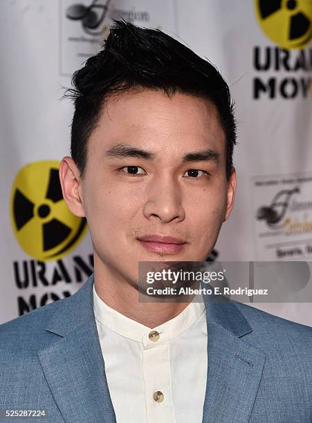 Actor Hank Chen attends the Atomic Age Cinema Fest Premiere of "The Man Who Saved The World" at Raleigh Studios on April 27, 2016 in Los Angeles,...