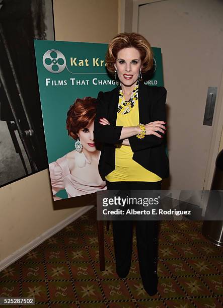 Actress Kat Kramer attends the Atomic Age Cinema Fest Premiere of "The Man Who Saved The World" at Raleigh Studios on April 27, 2016 in Los Angeles,...