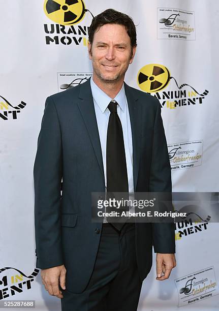 Actor Will Beinbrink attend the Atomic Age Cinema Fest Premiere of "The Man Who Saved The World" at Raleigh Studios on April 27, 2016 in Los Angeles,...
