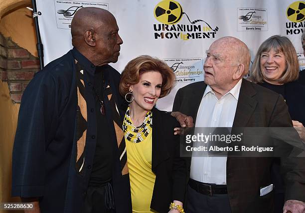 Actor Louis Gossette Jr., actress Kat Kramer, actor Ed Asner and actress Mimi Kennedy attend the Atomic Age Cinema Fest Premiere of "The Man Who...