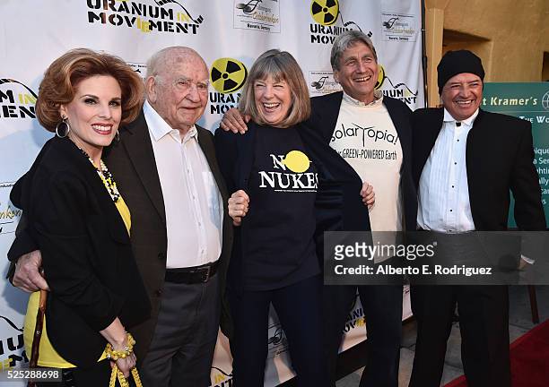 Actors Kat Kramer, Ed Asner, Mimi Kennedy, anti nuclear strategist Harvey Wasserman and David Valentino attend the Atomic Age Cinema Fest Premiere of...