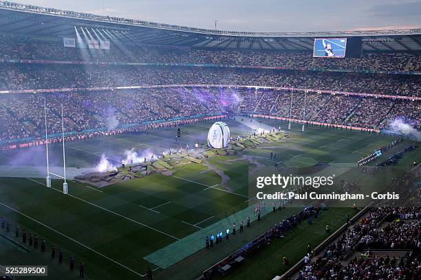 The opening ceremony of the RWC 2015 at Twickenham Stadium followed by the opening game England vs Fiji. London, England. 18 September 2015--- Image...