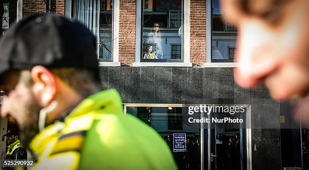 In The Hague, Netherland, on 18th February 2015, over 100 taxi drivers from different cities demonstrated against the UberPop service. Contrary to...
