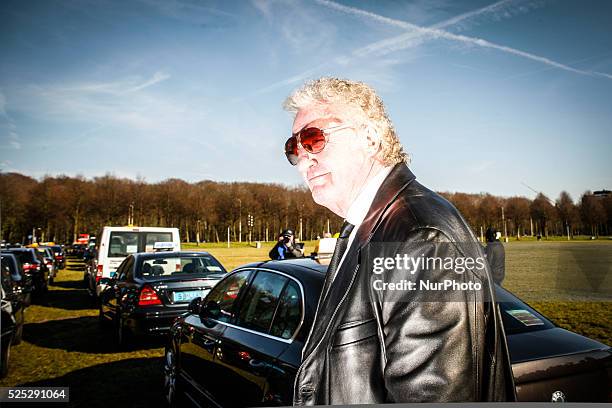 In The Hague, Netherland, on 18th February 2015, over 100 taxi drivers from different cities demonstrated against the UberPop service. Contrary to...