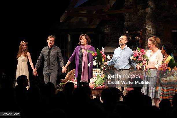 Genevieve Angelson, Billy Magnussen, Sigourney Weaver, David Hyde Pierce, Kristine Nielsen & Shalita Grant during the Broadway Opening Night...