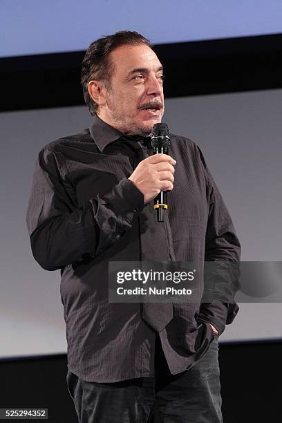 Italian actor Nino Frassica during the Taormina Film Fest, at the Teatro Antico, in Taormina, Sicily , on June 17, 2013. The 59th edition of the...