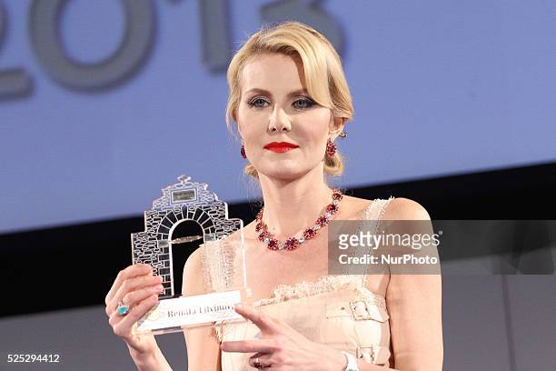 The russian actress Renata Litvinova during the Taormina Film Fest, at the Teatro Antico, in Taormina, Sicily , on June 17, 2013. The 59th edition of...