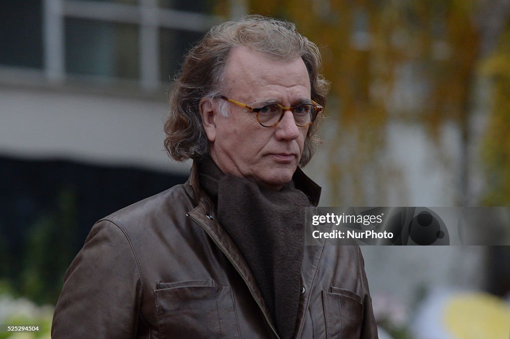 A Dutch violinist and conductor, Andre Rieu, at the scene of the ...