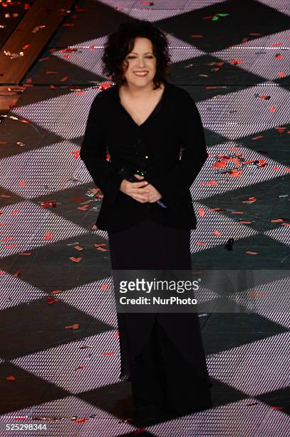 Antonella Ruggiero attend the opening night of the 64rd Sanremo Song Festival at the Ariston Theatre on February 18, 2014 in Sanremo, Italy.