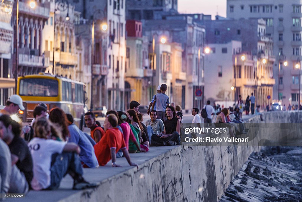 La costanera Malecón, la Habana, Cuba