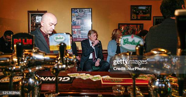 State Secretary Martin van Rijn is seen in the O'Caseys pub in The Hague during the kick off of the smoke free pub campaign. Mister Van Rijn, who is...