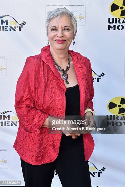 Radio host Libbe HaLevy attend the Atomic Age Cinema Fest Premiere of "The Man Who Saved The World" at Raleigh Studios on April 27, 2016 in Los...
