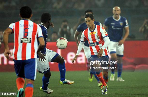 Indian Super League Match 31: Atl��tico de Kolkata vs Chennaiyin FC in Salt Lake Stadium on November 14,2014 in Kolkata,India.