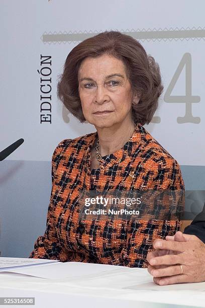 Queen Sofia attends CREFAT Foundation Awards 2015 at Cruz Roja building on November 27, 2015 in Madrid, Spain.