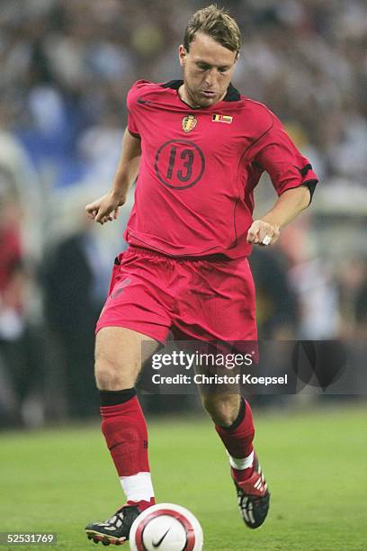 Fussball: WM Qualifikation 2004, Charleroi; Belgien 1; Gregory DUFER / BEL 04.09.04.