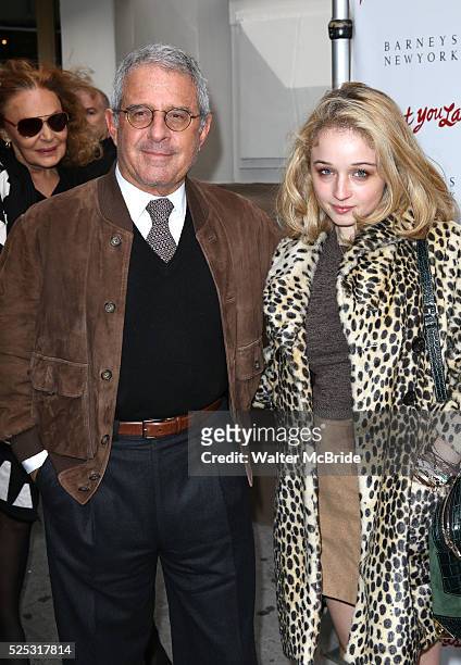 Ron Meyer & daughter attending the Broadway Opening Night Performance of 'I'll Eat You Last' at the Booth Theatre in New York City on 4/24/2013